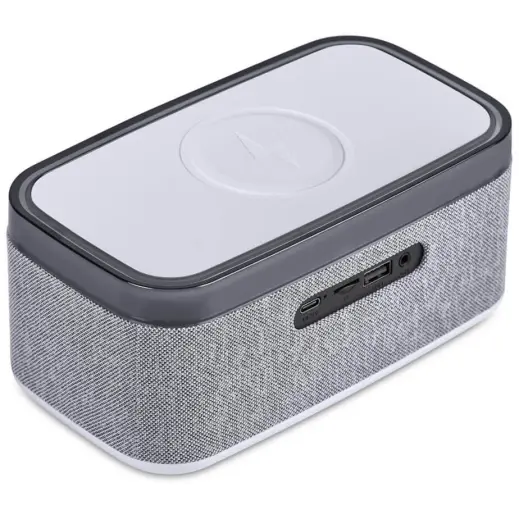 Serendipio Cumberland 10W Bluetooth Speaker Wireless Charger & Clock Back